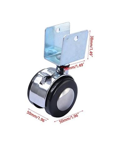 4 Pcs 2 Inch Crib Casters Cabinet Clamp with Brake Wheels Nylon Furniture - Buy Online on GoSupps.com