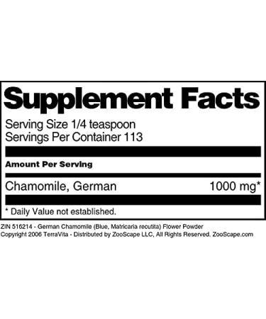 German Chamomile (Blue Matricaria recutita) Flower Powder (4 oz ZIN: 516214) - 3 Pack - Buy Online on GoSupps.com
