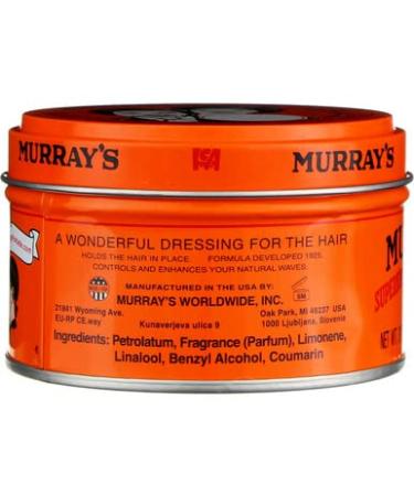 Murray's Superior Hair Dressing Pomade 3oz - Classic Styling Pomade - Buy Online on GoSupps.com