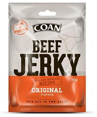 COAN Jerky High Protein Keto Friendly Meat Snack Original Beef Jerky 10 x 30g - Buy Online on GoSupps.com