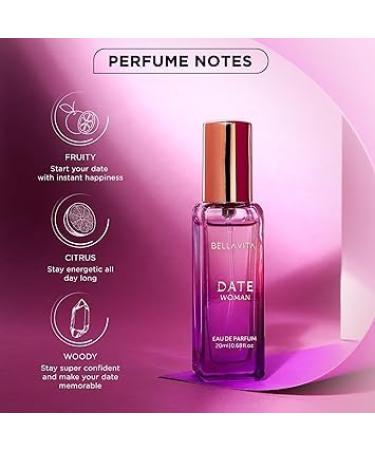 Luxury Date Woman Eau De Parfum Perfume with Pink Pepper Jasmine & Vanilla|Premium Long Lasting Floral & Fruity Fragrance for Women 20ML - Buy Online on GoSupps.com