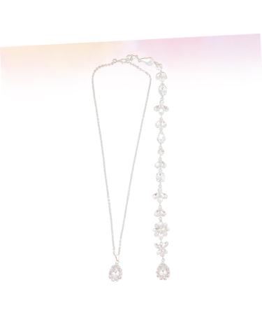 CHILDWEET Choker Necklaces for Girls Wedding Necklaces Ladies Back Chain Body Chain Box Crystal Back Miss - Buy Online on GoSupps.com