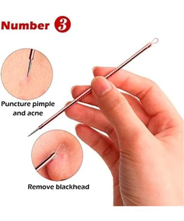 PULABO Blackhead remover Comedone Extractor Blackhead Tweezers Kit Professional Stainless Pimple Acne Blemish Removal Tools set Convenient - Buy Online on GoSupps.com