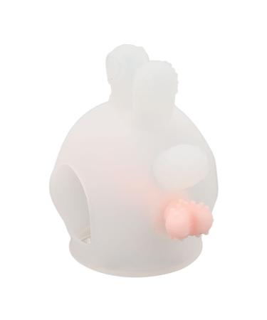 Silicone bite toys sustainable and easy to grab makes teething easier for toddlers aged 0 to 6 months (transparent pink)