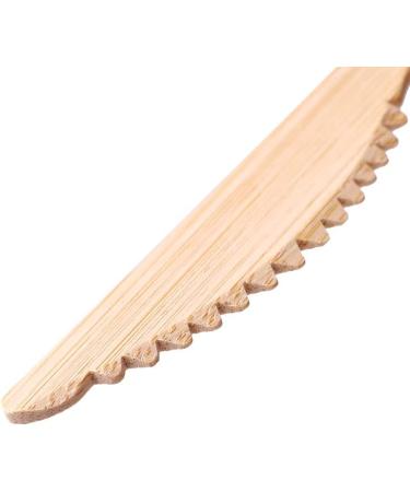 Bamboo Disposable Cutlery-Bamboo Knife 100PK 6.7" for Travel Camping Utensils Set 100% Biodegradable Compostable Renewable Utensil Natural Knives 100 knife - Buy Online on GoSupps.com