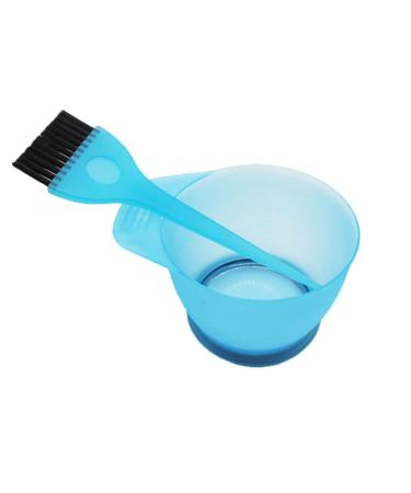 1 Set Hair Dye Color Brush and Bowl Set Hair Color Brush Mixing Bowl Kit for Hair Tint Dying Coloring Applicator Blue hair color brush