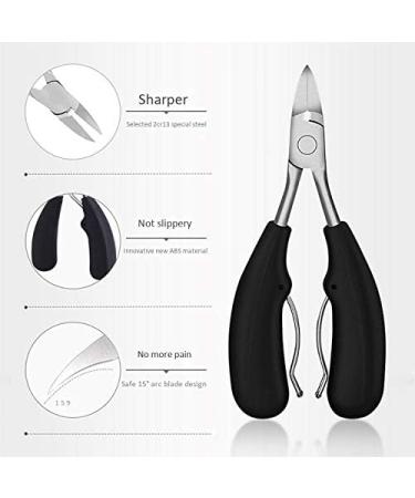 iFutniew Professional Stainless Steel Toenail and Fingernail Clippers Set for Thick Nails Large Toenail Clippers - Buy Online on GoSupps.com