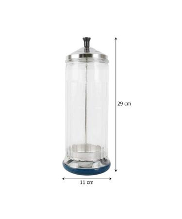 Lurrose Disinfecting Jar Salon Barber Sterilizer Bottle Hair Beauty Tools Container Sterilizer Cup for Disinfection Salon Hair Manicure Tools - Buy Online on GoSupps.com