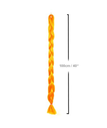 Premium 2m Orange Braid Hair for Rasta Dreads Twists & Box Braids - Mybraids Hair Extensions - Buy Online on GoSupps.com