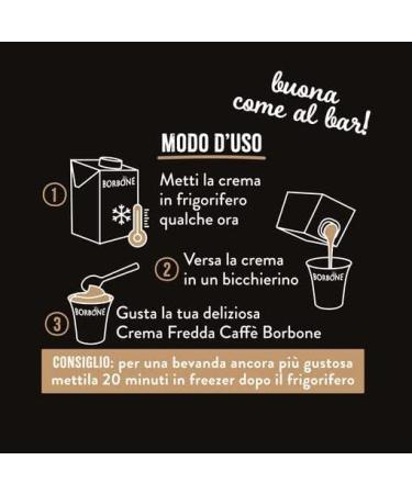 Borbone Crema fredda Caff Borbone Caf la cr me froide Boire de caf sur la base du lait avec caf 6x 550ml + Italian Gourmet polpa 400g - Buy Online on GoSupps.com