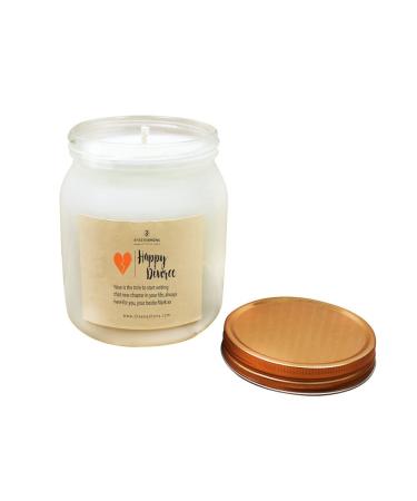 Happy Divorce Personalised Honey Pot Candle Made to Order/Handmade/Personalised/SOYA Wax (Citrus Orange & Chilli Large) Citrus Orange & Chilli Large