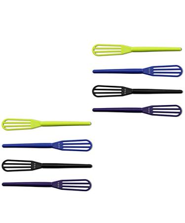 Jkowueom 10Pcs/Pack Pro Hairdressing Cream Whisk Plastic Hair Mixer Barber Stirrer Hair Care Styling