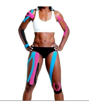 Master of Muscle Kinesiology Tape   Waterproof Therapeutic Sports Tape -Knee Shoulder Elbow Ankle Hot Pink - Buy Online on GoSupps.com