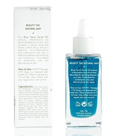 Eve Hansen Blue Tansy Facial Oil Moisturizer - Anti-Aging Non-Greasy Face Oil with Squalane Rosehip & Turmeric - 1.7 oz International Shipping - Buy Online on GoSupps.com