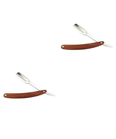 Minkissy 2st men's razor Collapsable razor Razor with double cutting edge Strass hat Face razor Men Razor Razor From Metal Old Fashionable Russian Holes