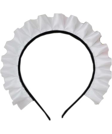 hgnxa Cosplay Maid Hair Hoop Women Elegant Pleated Lace Makeup Headbands for Girl Stage Halloween Performances Headpieces Cotton embroidery - Buy Online on GoSupps.com