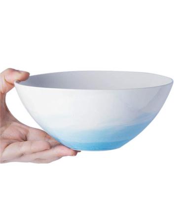 White Ceramics Bowl Tableware Rice Bowl Noodle Bowl Nordic Salad Bowl Simple Soup Bowl 2 Colors 2 Sizes Optional Kitchenware (Color : Blue Size : 17.2x7.2cm) 17.2x7.2cm Blue