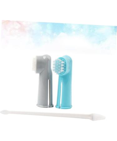 BELLIFFY 2 Set 3pcs Toothbrush for Dog Double Head Pet Toothbrush Cat Toothbrush Finger Toothpaste Toothbrush - Buy Online on GoSupps.com