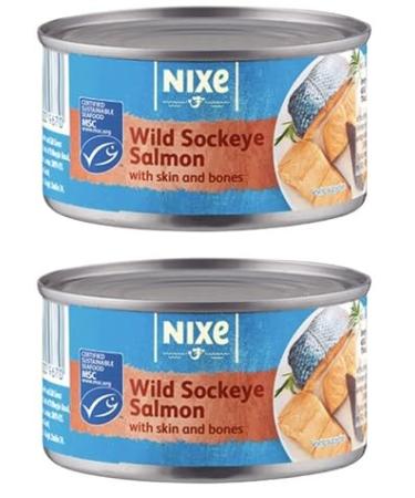 NIXE Wild Salmon with skin and bones 213g (pack of 2)