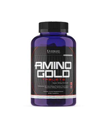 Ultimate Nutrition Amino Gold Tablets- Branch Chain Amino Acids Supplement for Muscle Building Workout Recovery Lean Muscle and Athletic Performance- Whey Protein Isolate 250 Tablets