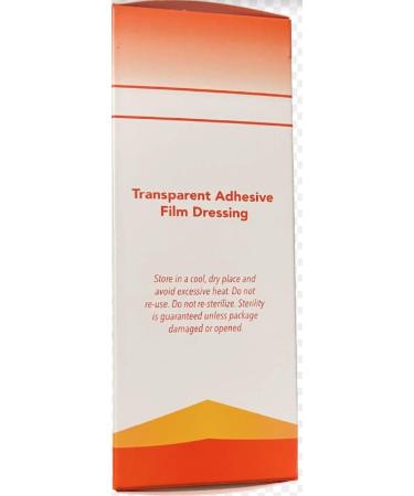 Areza Medical Transparent Waterproof Adhesive Film Dressing 2 3/8 X 2 3/4 - 100 Count Box - Buy Online on GoSupps.com