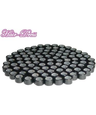 MilleniumHair 100 Microrings with Silicone - Size M Black | Premium Hair Extension Accessories for International Shipping - Buy Online on GoSupps.com
