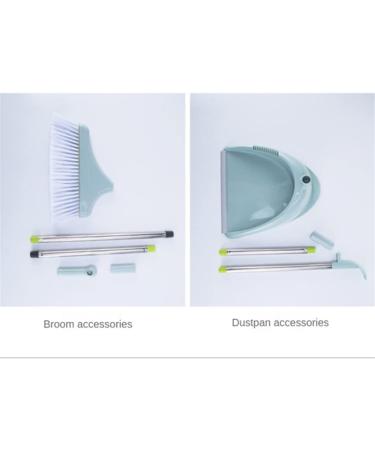 Broom and Dustpan Set Rubber Sweeping Dust Clean Folding for Floor Home Brush Products Household Sweeper Plastic (White Style 1set) Decoration Roze 1set - Buy Online on GoSupps.com