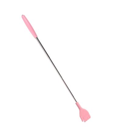 Beaupretty body massage device long back scratchy scratches of useful scratch hand massager back scratches with long handle man stainless steel pink pink boots 20.5x4cm pink
