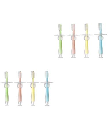Minkissy 8 pcs bite ring made of silicone children toothbrush toothbrush hand toothbrush toddler infant teeth clean toddler toddler toothbrush -training brush bristle toothbrush
