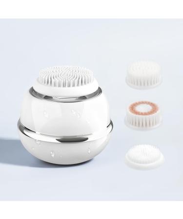 Latest face brush with 3 brush heads electric facial brush waterproof for all skin types storage box/fast air drying/UV-C for brush heads wireless charging station - Buy Online on GoSupps.com