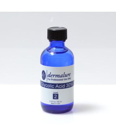 Dermalure Glycolic Acid Peel 30% 2oz. 60ml - Face Exfoliant for Dry Skin Aging Uneven Skin Tone - Buy Online on GoSupps.com