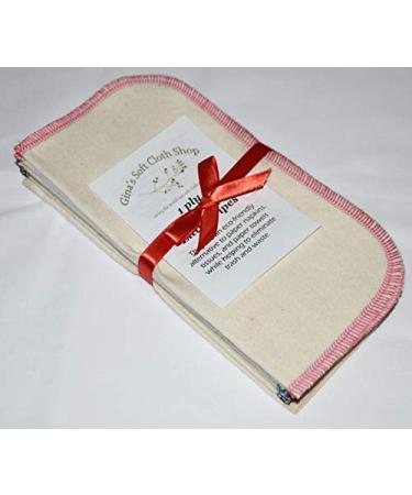 Organic Flannel Washable Baby Wipes 8x8 - Set of 10 | 1 Ply, Organic Thread, Crayon Palette - Buy Online on GoSupps.com