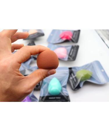 6PCS Mini Makeup Sponge Black Small Beauty Sponge Blender Set for Foundation Powder Concealer Highlight and Eye Shadow Makeup Brushes and Tools Black - Buy Online on GoSupps.com
