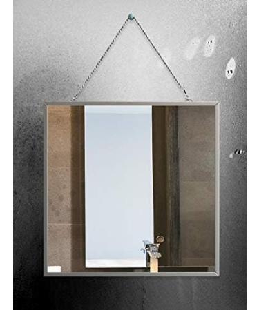 Liootech Fogless Shaving Shower Mirror - Ultra-Thin 6.7 inch Metal Frame - Fog Free with 2 Stainless Steel Chains - Buy Online on GoSupps.com