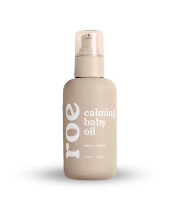 Roe Wellness Baby Oil Calming & Soothes Rough and Irritated Skin | All Natural Non-Greasy Hydrating Baby Oil | Moisturize Full Body (Calming Baby Oil)