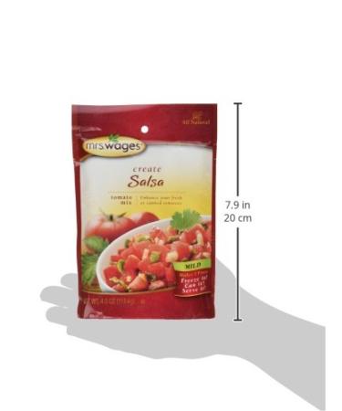 Mrs. Wages Mild Salsa Mix - 6 Packets (4oz each) | Authentic Flavor, Easy Preparation - Buy Online on GoSupps.com