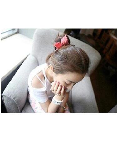 20 Cute Rabbit Ears Hair Bands - Elastic Ponytail Holders for Women & Girls - Colorful Stretch Hair Ties & Accessories - Buy Online on GoSupps.com