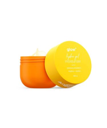 Aqu'alogica Glow+ Hydra Gel Moisturizer with Vitamin C & Papaya | 24-Hour Intense Hydration | Quick Absorbing for Glowing Skin | 200g (7.1 Oz)