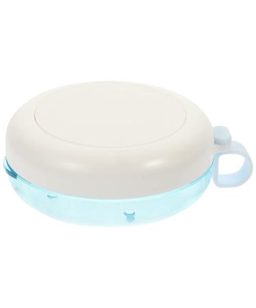 Healeeved prosthesis box dental dinner dental box dental box prosthesis dinner denture box retainer box prosthesis tea container outdoor travel picnic denture cup white blue