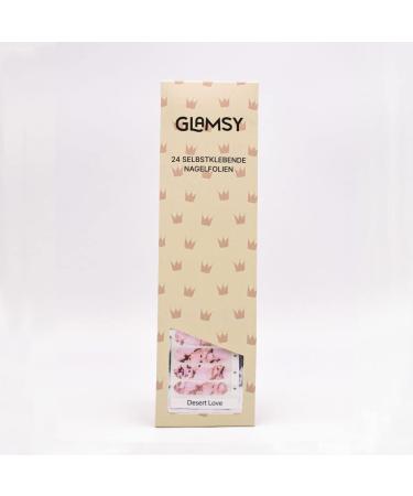 Glamsy Nail Film - Desert Love Glitter Nail Wraps | 24 Self-Adhesive Ultra-Thin Foils for Perfect Nails - Buy Online on GoSupps.com