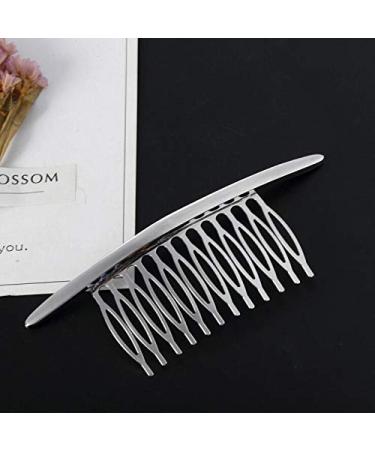 Curved Alloy Hair Side Comb Set - Silver & Gold French Hair Twist Inserts & Clips for Women & Girls - Stylish Hair Jewelry & Styling Tool - Buy Online on GoSupps.com