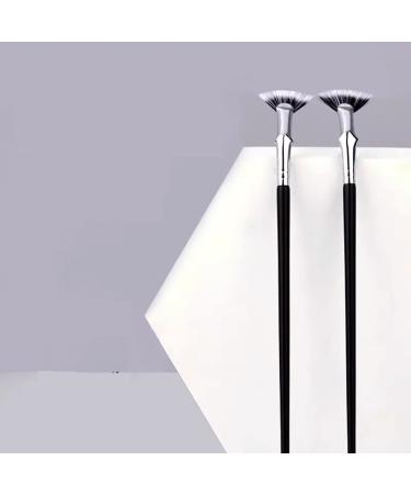 TEONEI Fan Mascara Brushes - 2Pcs (Bent) | Eyelash, Eyebrow, and Eye Shadow Makeup Tools - Buy Online on GoSupps.com