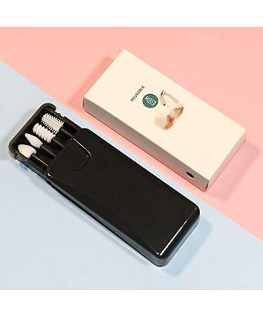 Upgraded Reusable Silicone Ear Swabs 4 Pcs - Black Love Shape Cotton Swabs for Ears Cleaning and Makeup Beauty - Buy Online on GoSupps.com