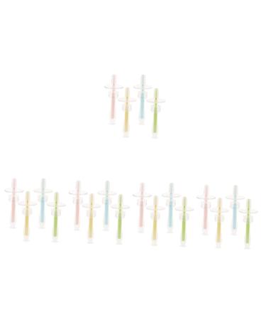 Beavorty 20 Stk Baby toothbrush Baby training toothbrush baby toothbrush made of silicone toothbrush with soft hair pet toothbrush hand toothbrush soft fur fabric wall toddler pebble gel