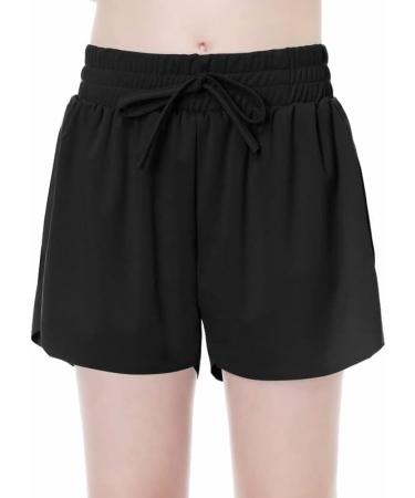 Girls Athletic Flowy Shorts with Inner Pockets - Butterfly Running Shorts for Kids - Size 10 Years - Buy Online on GoSupps.com