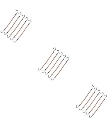 CLSSLVVBN 5 Pieces Elastic Hook Hair Tie Styling Ponytail Holder Lightweight Retro Fashion Hair Cord Bungee Bands Smooth Surface Apricot 3Set - Buy Online on GoSupps.com