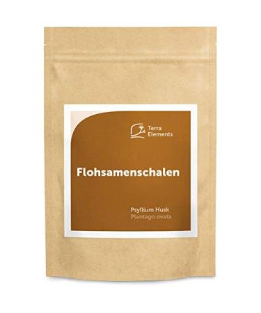Terra Elements Organic Psyllium Envelopes, 250g I 100% Pure I Vegan I Raw Quality