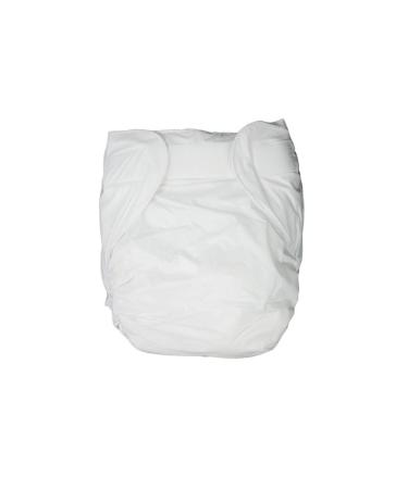 Haian ABDLAdult Incontinence AIO PVC Diapers (SM White) Small/Medium (Pack of 1) White/Opulent Garden
