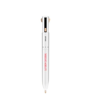 vmree Pro Eyebrow Pencil  Newest 4-in-1 Brow Contour Pen Defining & Highlighting Pencil  All-In-One Four-Colors Waterproof Long Lasting Eye Makeup Tool (B)