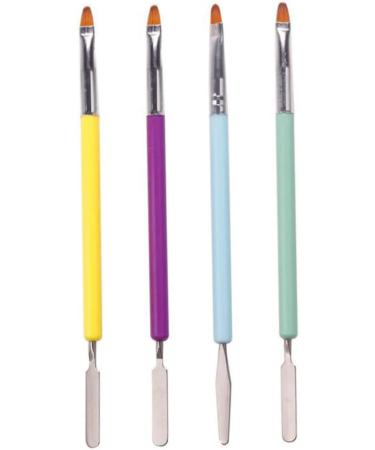 1PC Dual Ended Nail Gel Brush Acrylic Nails UV Gel Picker Extension Brush Pen Spatula Manicure Tool Purple - Buy Online on GoSupps.com